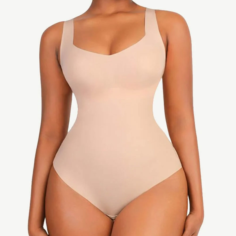 V-veida 3-in-1 koriģējošais bodijs ar vidēju kompresiju – sieviešu shapewear.