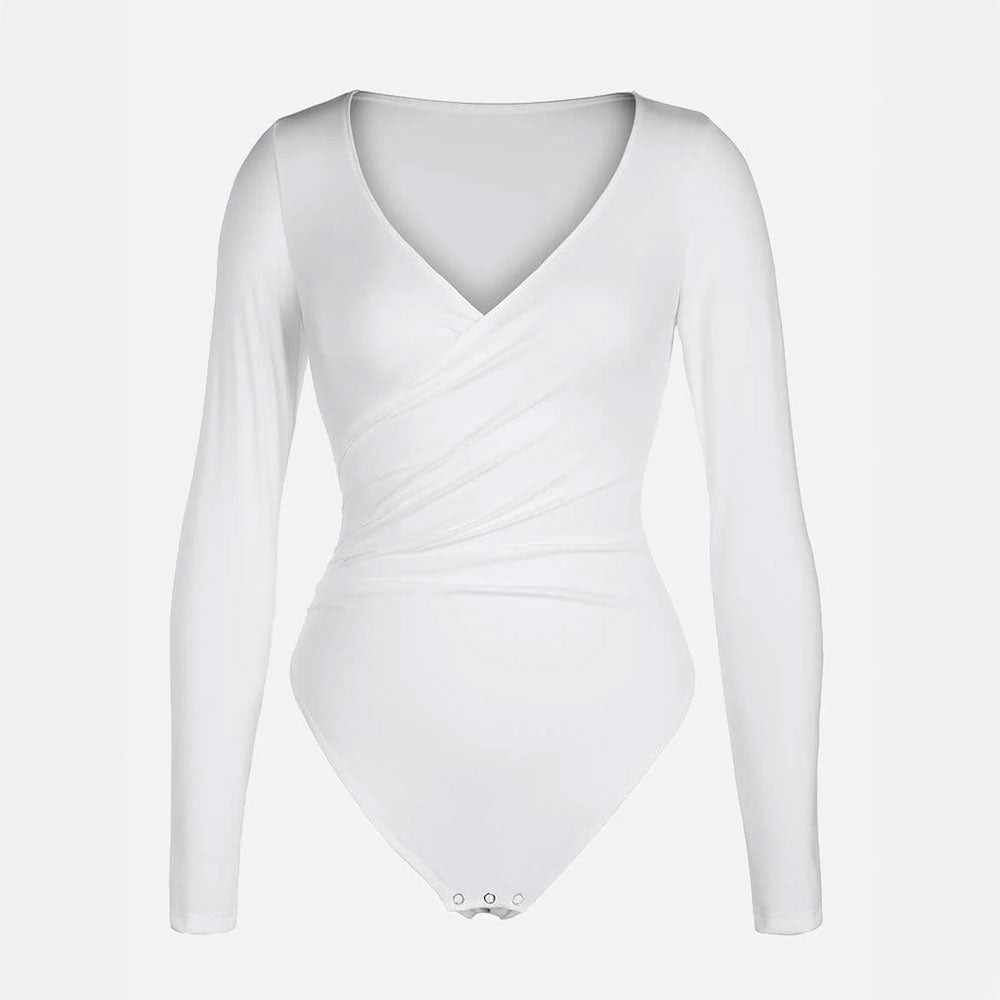 balts garroku bodijs ar vieglu koriģējošo efektu, kāzām, baltām kleitām, randiņiem