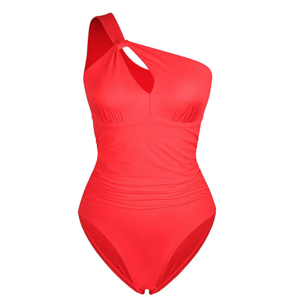 Koriģējošs peldkostīms ar elastīgu audumu un krūšu atbalstu – detaļu skats