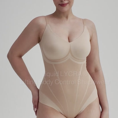Liquid LYCRA™ V-veida izgriezuma viegli koriģējošs bodijs